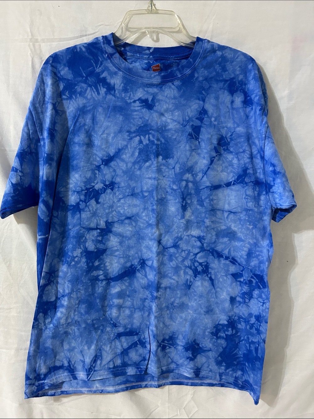 NaturalTie-Dye Short Sleeve Tee Blue Sz L